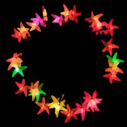 30-Light LED Multi-Color Solar Powered Starfish String Lights