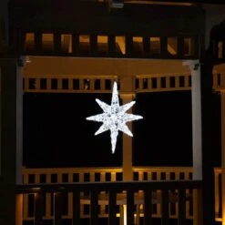 Alpine 3D Hanging Star Christmas Decor With LED Lights -Northlight Shop alpine christmas novelty lights lom207wt 31 1000