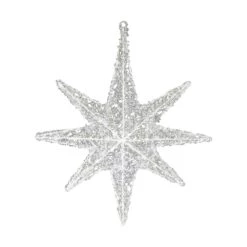 Alpine 3D Hanging Star Christmas Decor With LED Lights