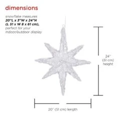 Alpine 3D Hanging Star Christmas Decor With LED Lights -Northlight Shop alpine christmas novelty lights lom207wt fa 1000