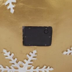 Alpine Holiday "Merry Christmas" Stacked Ornaments Statue With Color Changing LED Lights, Gold -Northlight Shop alpine christmas novelty lights zty139m 1d 1000