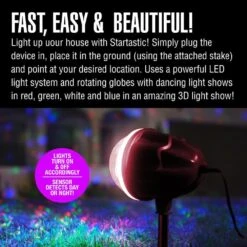 Startastic Max 12 Color Combinations Remote-Controlled Outdoor/Indoor Motion Laser Light Projector -Northlight Shop as seen on tv christmas light projectors 1562 44 1000