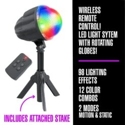 Startastic Max 12 Color Combinations Remote-Controlled Outdoor/Indoor Motion Laser Light Projector -Northlight Shop as seen on tv christmas light projectors 1562 4f 1000