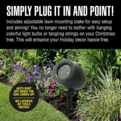 StarTastic Holiday Outdoor Light Show Laser Projector -Northlight Shop as seen on tv christmas light projectors 1827 44 1000