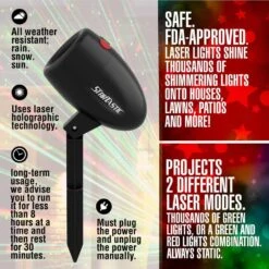 StarTastic Holiday Outdoor Light Show Laser Projector -Northlight Shop as seen on tv christmas light projectors 1827 4f 1000