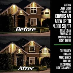 Startastic Action Outdoor Laser Projector -Northlight Shop as seen on tv christmas light projectors 1828 1f 1000