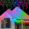 33 Ft. 299 LED Smart Icicle Lights Christmas W/58 Multicolor Modes Musical Modes Outdoor Waterproof Indoor Outdoor