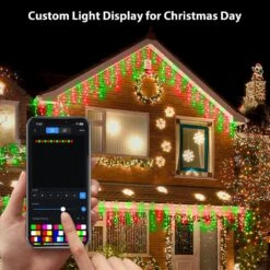 33 Ft. 299 LED Smart Icicle Lights Christmas W/58 Multicolor Modes Musical Modes Outdoor Waterproof Indoor Outdoor -Northlight Shop avatar controls christmas string lights absl18 10m fa 1000