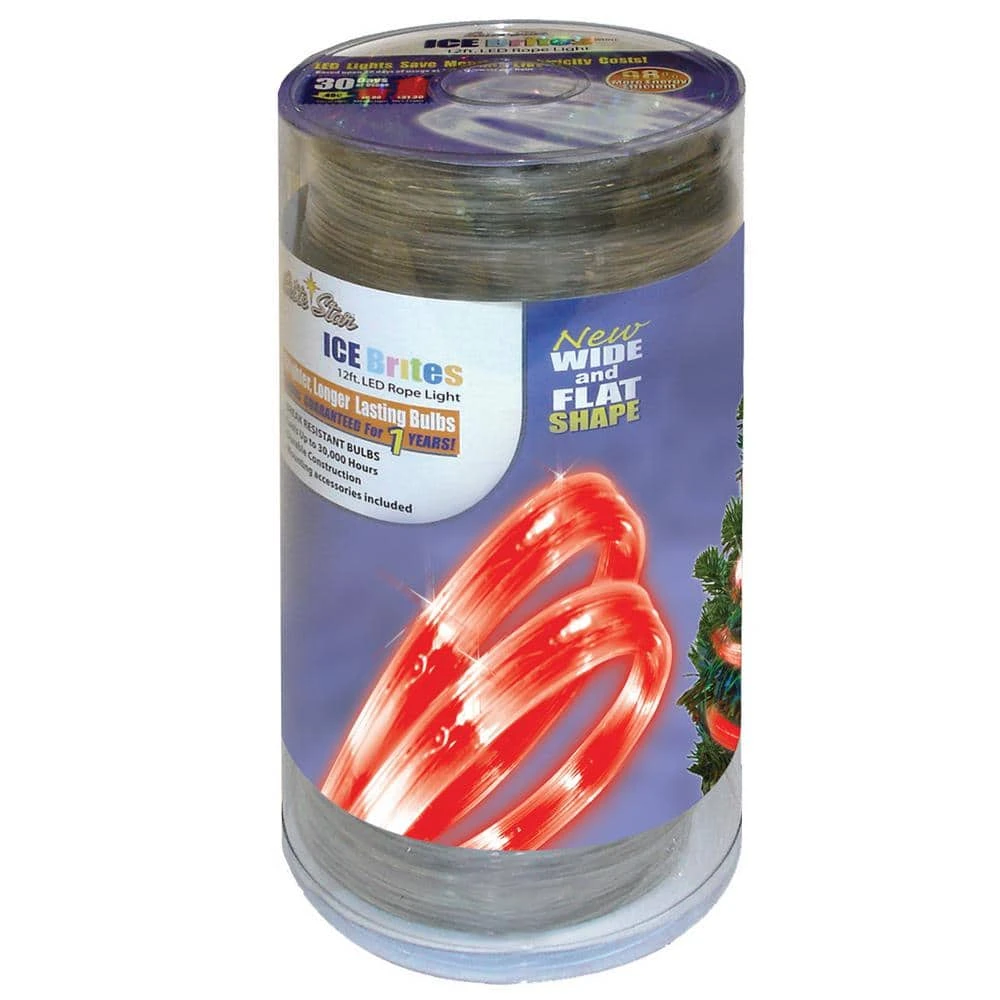 12 Ft. 50-Light Red Christmas LED Flat Rope Specialty Lights 2 12 Ft. 50-Light Red Christmas LED Flat Rope Specialty Lights - Image 2