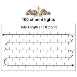 22.42 Ft. 100-Count Incandescent Blue Christmas String To String Mini Lights -Northlight Shop brite star christmas string lights 37 343 00 1f 1000