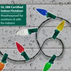 12 Ft. 35-Count LED C6 Faceted Blue Christmas Lights -Northlight Shop brite star christmas string lights 37 944 00 1f 1000