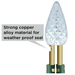 12.25 Ft. 35-Count LED C6 Warm White Christmas Lights -Northlight Shop brite star christmas string lights 41 622 00 4f 1000