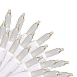 35-Light Straight Line Light Set, Clear, White Wire (Set Of 3)