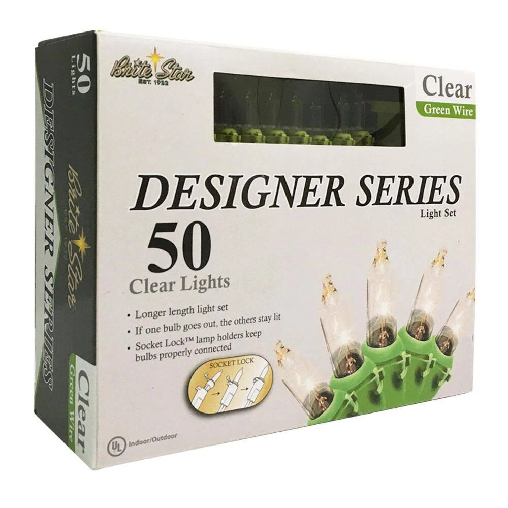 50-Light Designer Series Clear Mini Lights, Apple Green Wire 5 50-Light Designer Series Clear Mini Lights, Apple Green Wire - Image 5