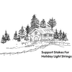 12 Pcs Pack For 37 In. Quick Light Post In Matte Black -Northlight Shop christmas light accessories jlb qlp qlp05 76 1000