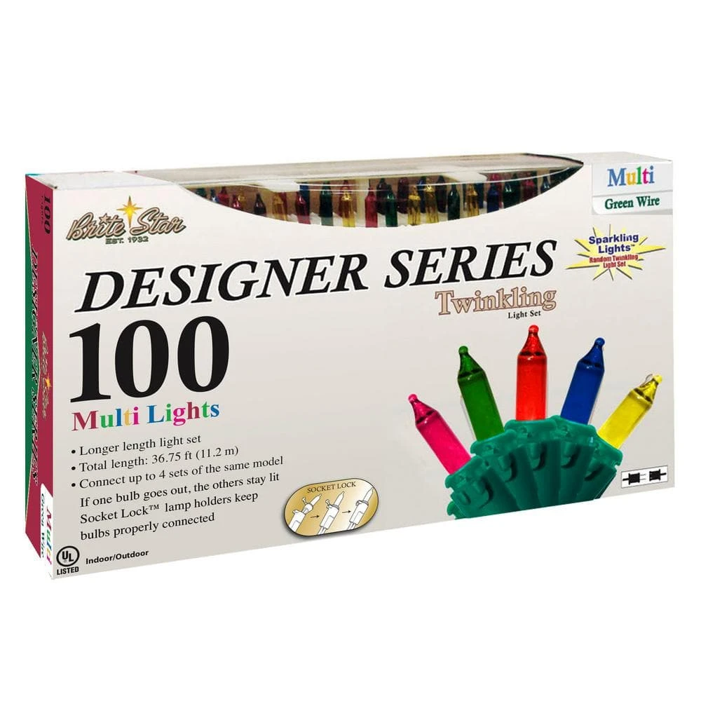 24.52 Ft. 100-Count Multi Twinkling Christmas Mini Lights 2 24.52 Ft. 100-Count Multi Twinkling Christmas Mini Lights - Image 2