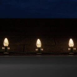 OptiCore 24 Ft. 25-Light LED Warm White Faceted C7 String Light Set -Northlight Shop christmas string lights 78267 76 1000