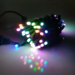4 In. 50-Light Count 5 Mm Green Spacing Dynamic RGB - Cord/RGB -Northlight Shop christmas string lights 79010 76 1000