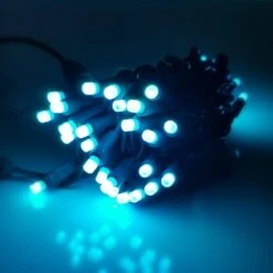 4 In. 50-Light Count 5 Mm Green Spacing Dynamic RGB - Cord/RGB -Northlight Shop christmas string lights 79010 fa 1000