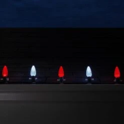 OptiCore 49 Ft. 50-Light LED Red And Cool White Faceted C9 String Light Set -Northlight Shop christmas string lights 80146 fa 1000