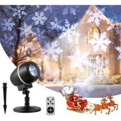 13.5 In. Rotating Black Christmas Projector Light With Remote Control -Northlight Shop costway christmas light projectors bxd4 a74 a8u1 c3 1000