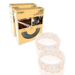 16 Ft. Soft White All Occasion Indoor Outdoor 1/4 In. LED Rope Light 360Directional Shine Decoration (2-Pack) -Northlight Shop deerport decor christmas rope lights ml12 mrl16 sw 2pk 4f 1000