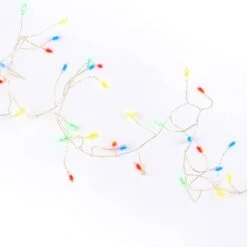 10 Ft. L Multi-Color Christmas Firecracker White Garland With Lights