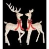 UL Ombre Glittering Clear Light Thread Buck And Doe Sculpture 2-Set
