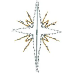 4 Ft. 148-Light Gold And White Bethlehem Star Novelty Light