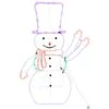 5-Ft. Prelit LED Christmas Snowman With Waving Arm Movement, Colorful Light Up Decoration