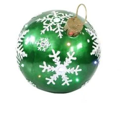 1.5 Ft. 24-Light LED Jeweled Ball Ornament With Snowflake Design -Northlight Shop fraser hill farm christmas novelty lights ffrs018 orn1 gn fa 1000