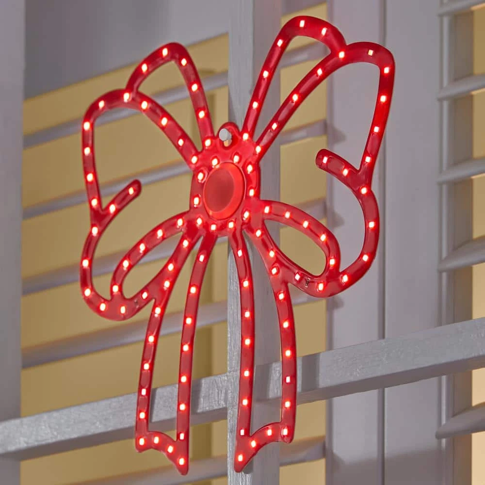 Home Accents Holiday 10 In. Twinkling LED Bows (3-Pack) Y1 4 Home Accents Holiday 10 In. Twinkling LED Bows (3-Pack) Y1 - Image 4