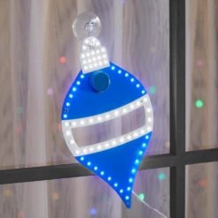 Home Accents Holiday 10 In. 242 Count Christmas Hi-Vibrant Red, Green And Blue With White Color LED Ornament (3-Pack) -Northlight Shop home accents holiday christmas novelty lights 25le11062 1d 1000