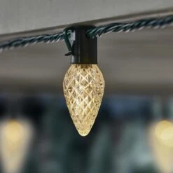 Home Accents Holiday 100 Count Warm White Faceted Steady Lit Super-Bright C9 LED Lights 12 Home Accents Holiday 100 Count Warm White Faceted Steady Lit Super-Bright C9 LED Lights -Northlight Shop home accents holiday christmas string lights 24rt1642415sw 66 1000