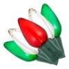 Home Accents Holiday 100 Count Red/Green/Warm White Steady Lit Super-Bright C9 LED Lights