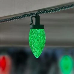 Home Accents Holiday 100 Count Red/Green Faceted C9 LED Lights -Northlight Shop home accents holiday christmas string lights 24rt3692415frg 66 1000