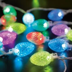 31.5 Ft. 24-Light RGB LED Color Blast Remote Controlled C12 Faceted String Lights -Northlight Shop illuminations christmas string lights l9024021nu01 40 1000