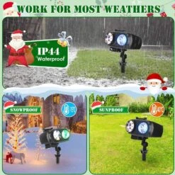 2-in-1 LED Christmas Projector Light With 10-Color Ocean Wave, 10 HD Slides, 3 Bases And Remote Control For Any Occasion -Northlight Shop justincity christmas light projectors 019sa11 328d 1f 1000