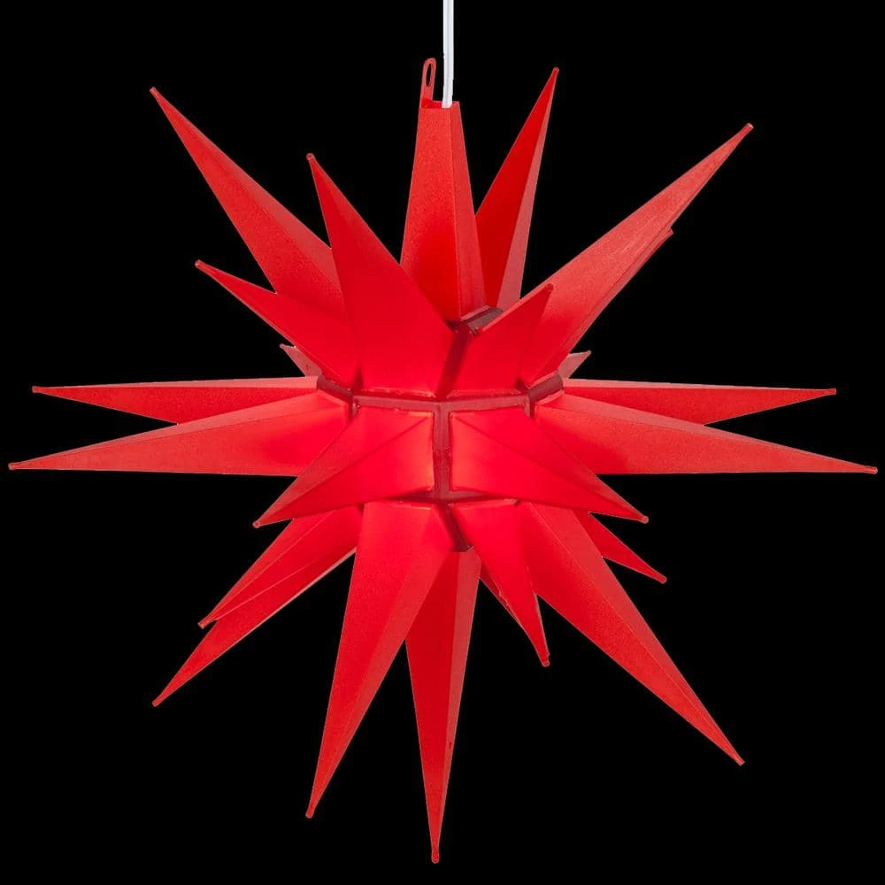 14 In. Illuminated LED Red Holiday Moravian Star 1 14 In. Illuminated LED Red Holiday Moravian Star
