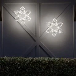 20 In. 70-Light Cool White Folding Twinkle Snowflake Decoration LED -Northlight Shop kringle traditions christmas novelty lights 79760 c3 1000