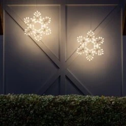 20 In. 70-Light LED Warm White Folding Snowflake Decoration -Northlight Shop kringle traditions christmas novelty lights 79761 1f 1000