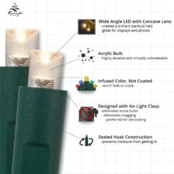 17 Ft. 50-Light Blue 5 Mm LED Mini Light Set -Northlight Shop kringle traditions christmas string lights 75965 4f 1000