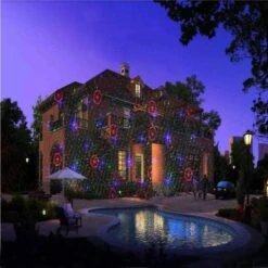 3-Light Multi-Color Outdoor Garden Laser Christmas Lights With RF Remote Control -Northlight Shop ledmall christmas light projectors ll lm rgbmp 002 76 1000