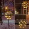 10IN 48LED Light Ball Pathway Lights Brown Sphere Light Fold Flat Metal Frame Indoor Outdoor Waterpro