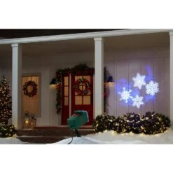 White/Blue Christmas Projection Whirl-A-Motion Plus Static With 6 Slides Halloween Light Projector -Northlight Shop lightshow christmas light projectors 115587 1d 1000