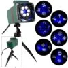 White/Blue Christmas Projection Whirl-A-Motion Plus Static With 6 Slides Halloween Light Projector