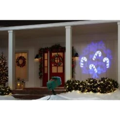 White/Blue Christmas Projection Whirl-A-Motion Plus Static With 6 Slides Halloween Light Projector -Northlight Shop lightshow christmas light projectors 115587 77 1000