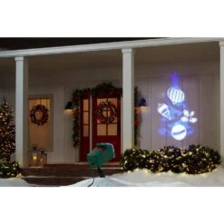 White/Blue Christmas Projection Whirl-A-Motion Plus Static With 6 Slides Halloween Light Projector -Northlight Shop lightshow christmas light projectors 115587 a0 1000