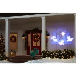 White/Blue Christmas Projection Whirl-A-Motion Plus Static With 6 Slides Halloween Light Projector -Northlight Shop lightshow christmas light projectors 115587 c3 1000