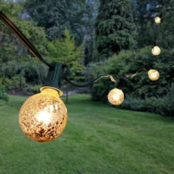 25 Ft. 25-Light Gold Mercury Globe String Lights -Northlight Shop lumabase christmas novelty lights 36301 1f 1000